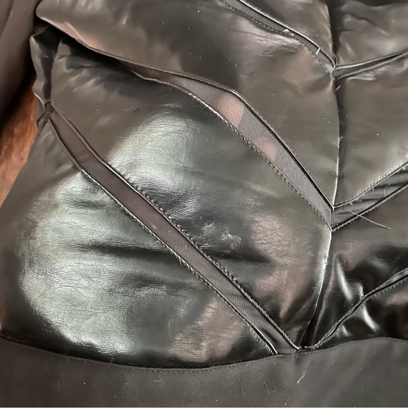 Blanc Noir Freestyle Mesh Inset Puffer Coat Down Hood Vented sz M - Picture 13 of 13